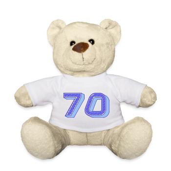 70. 70 JAHRE. 70. JAHRESTAG. 70-JÄHRIGES JUBILÄUM. - Teddy - Weiß - Vorne