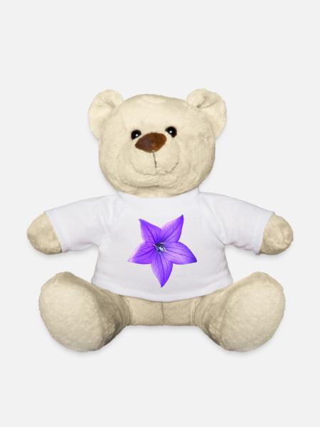 lila Blume - Teddy - Weiß