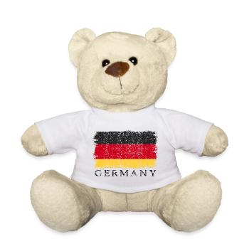 Deutschland Deutsche Flagge Deutschlandflagge - Teddy - Weiß - Vorne