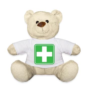 First Aid Medical Cross Sicherheitssymbol Vektor-Symbol - Teddy - Weiß - Vorne