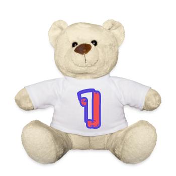 1. 1 JAHR. 1. JAHRESTAG. 1 JAHR GEBURTSTAG - Teddy - Weiß - Vorne