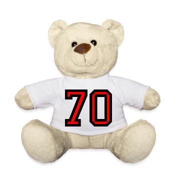 70. 70 YEARS. 70th ANNIVERSARY. 70 YEARS ANNIVERSARY. - Teddy Bear - white - Front