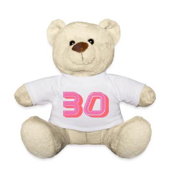 30. 30 YEARS. 30th ANNIVERSARY. 30 YEARS ANNIVERSARY. - Teddy Bear - white - Front