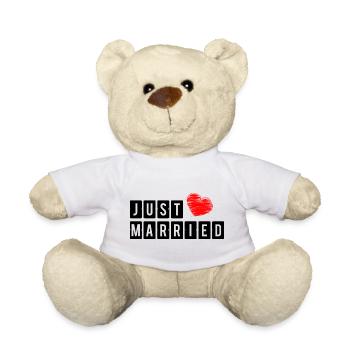FRISCH VERHEIRATET. ICH LIEBE DICH. ICH LIEBE DICH. LIEBE. LIEBE. - Teddy - Weiß - Vorne