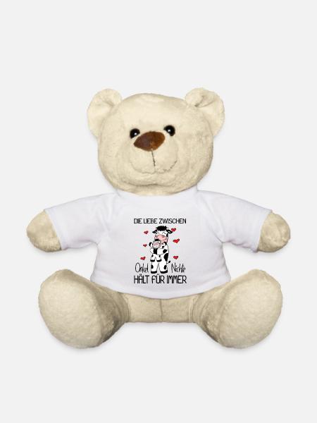 Onkel Nichte Liebe Spruch Kuh Kühe Familie - Teddy - Weiß