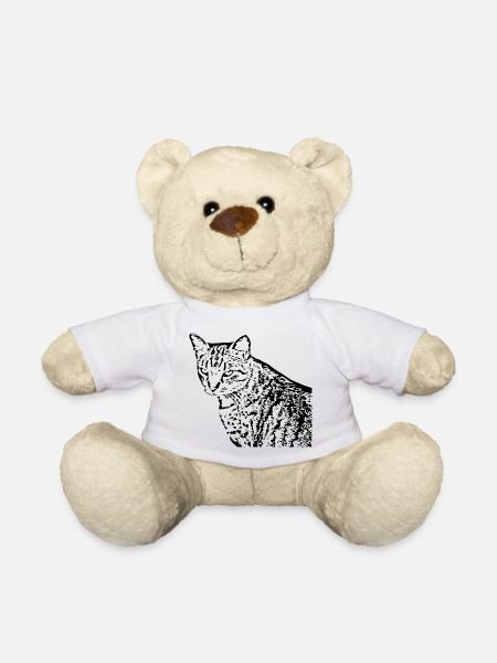 Katze Kätzchen Tigerkatze - Teddy - Weiß