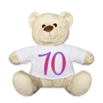 70. 70 JAHRE. 70-JÄHRIGES JUBILÄUM. 70-JÄHRIGES JUBILÄUM. - Teddy - Weiß - Vorne