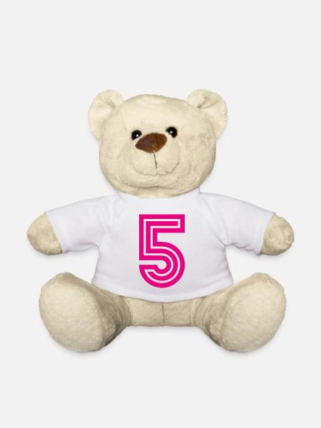 5. 5 JAHRE. 5-JÄHRIGES JUBILÄUM. 5-JÄHRIGES JUBILÄUM. 5. - Teddy - Weiß