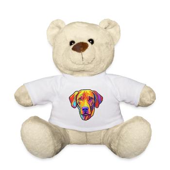 Rhodesian Ridgeback Hunderasse Cartoon Kawaii Illus - Teddy - Weiß - Vorne