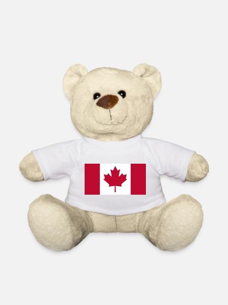 Drapeau canada drapeau érable Canada Day 1867 Toronto - Nounours - blanc