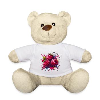 Himbeeren-Farbexplosion - Teddy - Weiß - Vorne