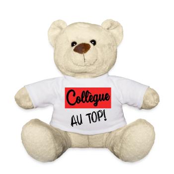 COLLEGUE. DEPART. RETRAITE. EMPLOI. HUMOUR - Nounours - blanc - Devant