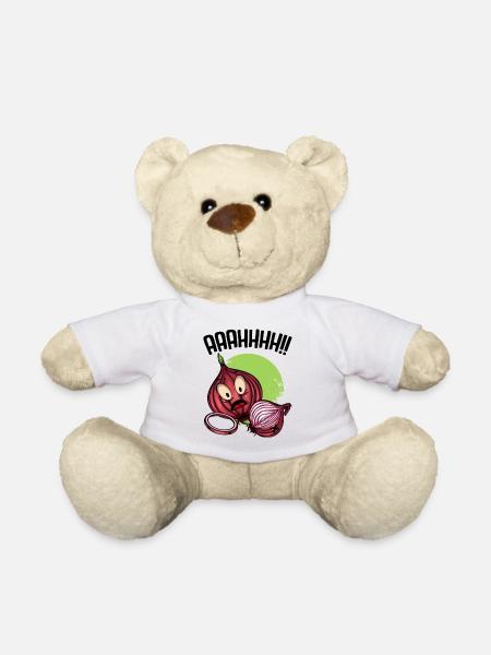 Onion chaos neon illustration - Teddy Bear - white