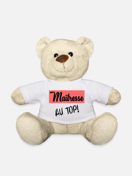 MERCI. MAÎTRESSE. MAÎTRE. MERCI MAÎTRESSE - Nounours - blanc