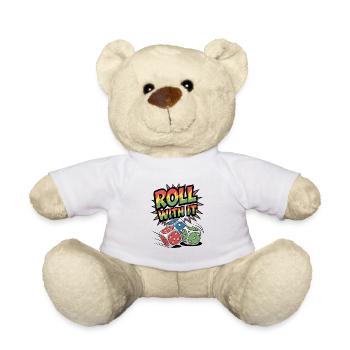 Roll With It - Teddy Bear - white - Front