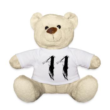 11 schwarz Nummer Zahl Elf Vektorgrafik - Teddy - Weiß - Vorne