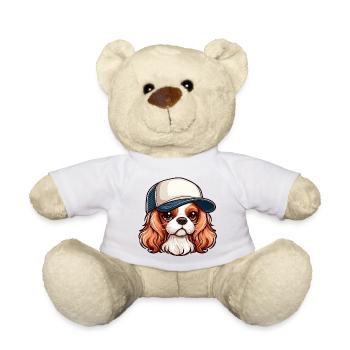 Chien Cavalier King Charles chien - casquette - Nounours - blanc - Devant