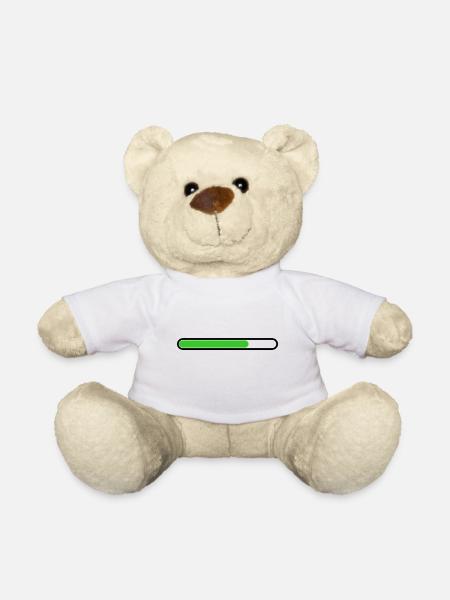 Barre de chargement Noir Vert - Nounours - blanc