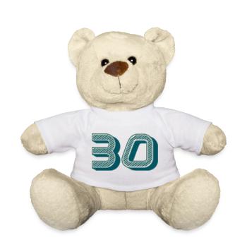 30. 30 YEARS. 30th ANNIVERSARY. 30 YEARS ANNIVERSARY. - Teddy Bear - white - Front