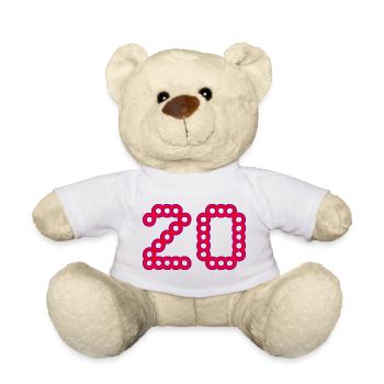 20. 20 YEARS. 20th ANNIVERSARY. 20 YEARS ANNIVERSARY. - Teddy Bear - white - Front