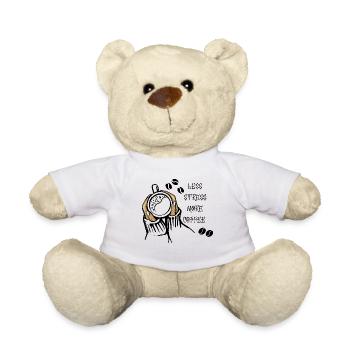 Weniger Stress Mehr Kaffee - Teddy - Weiß - Vorne