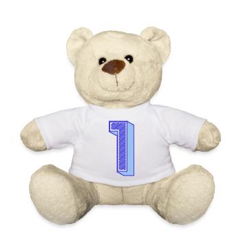 1. 1 JAHR. 1. JAHRESTAG. 1 JAHR GEBURTSTAG - Teddy - Weiß - Vorne