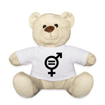 Gender Equality Symbol Emancipation Equality - Teddy Bear - white - Front