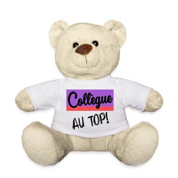 COLLEAGUE. START. EMPLOYMENT. HUMOR. MANAGER. CHIEF - Teddy Bear - white - Front