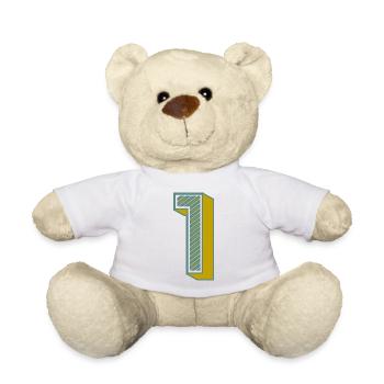 1. 1 JAHR. 1. JAHRESTAG. 1 JAHR GEBURTSTAG - Teddy - Weiß - Vorne