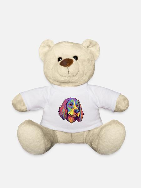 Deutsch Langhaar Vorstehhund Rasse Cartoon Kawaii - Teddy - Weiß