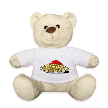 Spaghetti mit Tomaten - Teddy - Weiß - Vorne