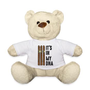 It‘s In My DNA Zigarren Rauchen Spruch Geschenk - Teddy - Weiß - Vorne