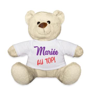 Junggesellinnenabschied. HOCHZEIT. MANNSCHAFT. TEAM BRAUT. ZUKÜNFTIGE BRAUT - Teddy - Weiß - Vorne