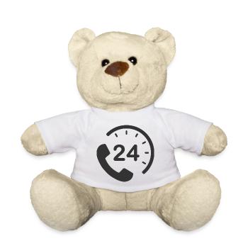24/7 h Service - Teddy Bear - white - Front