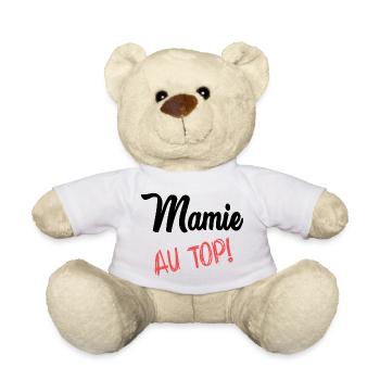 MAMIE. FÊTE DES MÈRES. BONNE FÊTE MAMIE - Nounours - blanc - Devant
