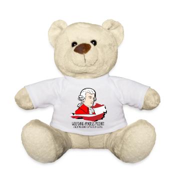 Wolfgang Amadeus Mozart - greatest composer - Teddy - Weiß - Vorne