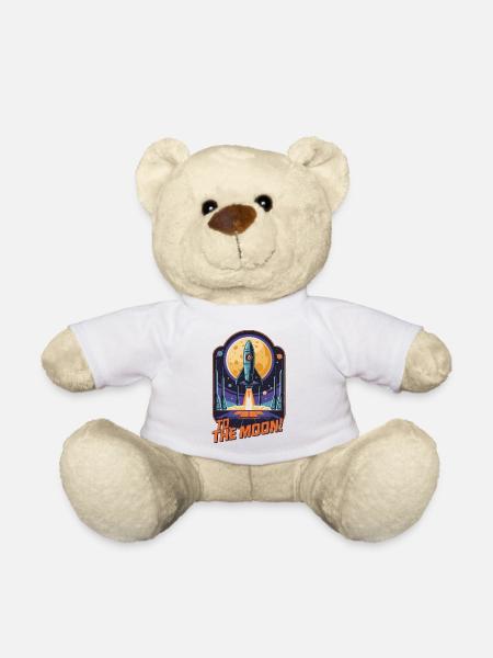 To The Moon - Teddy Bear - white