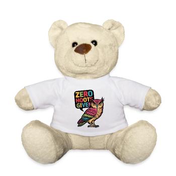Zero Hoots Given - Teddy Bear - white - Front