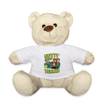 Nutty About Tennis - Teddy Bear - white - Front