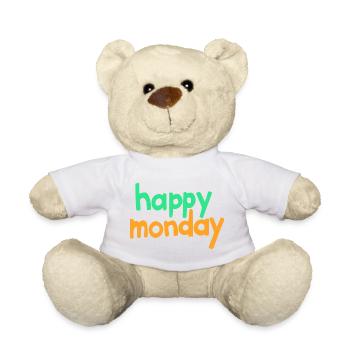 happy monday - Teddy Bear - white - Front