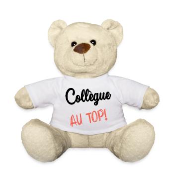 COLLEAGUE. START. EMPLOYMENT. HUMOR. MANAGER. CHIEF - Teddy Bear - white - Front