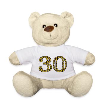 30. 30 YEARS. 30th ANNIVERSARY. 30 YEARS ANNIVERSARY. - Teddy Bear - white - Front