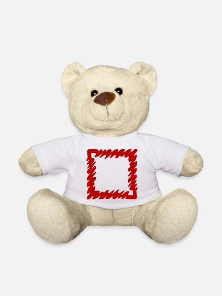 Viereck leer hohl gemalt - Farbe änderbar - Teddy - Weiß