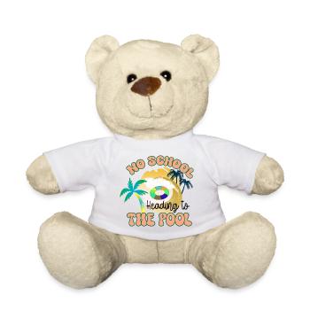 Auf dem Weg zum Pool - Teddy - Weiß - Vorne