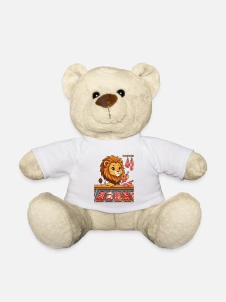 Löwe in der Fleischerei Metzger Chibi Design - Teddy - Weiß