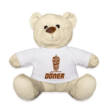 Döner Spieß Illustration - Teddy - Weiß - Vorne