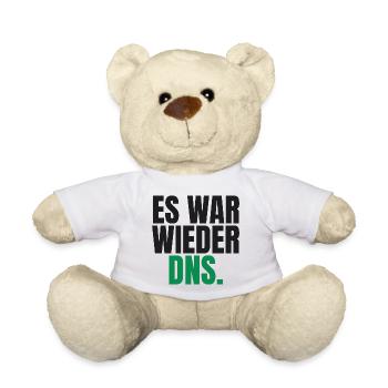 Es war wieder DNS - Teddy - Weiß - Vorne