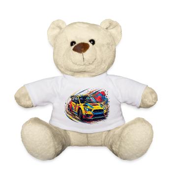 Rallye-, Sportwagen-, Rallye-Fan - Teddy - Weiß - Vorne