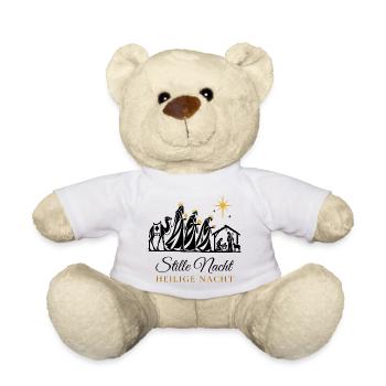 Stille Nacht Krippe Heilige Drei Könige christlich - Teddy - Weiß - Vorne