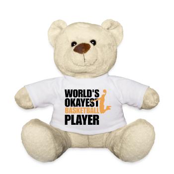 Lustiges Basketballspieler-Geschenk für Basketballspieler - Teddy - Weiß - Vorne